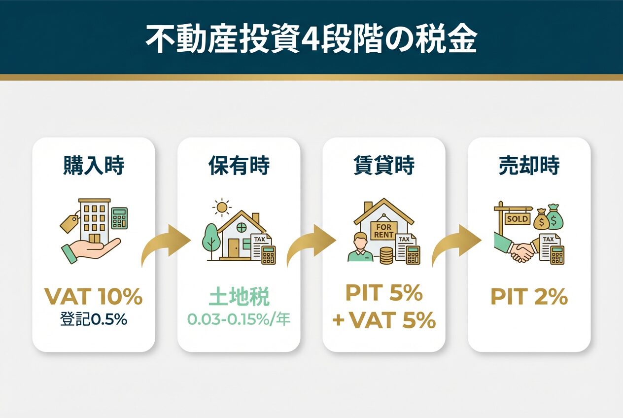 ベトナム不動産投資にかかる税金は?日本人の納税義務・所得税5%・VAT・節税メリットなど | 【公式】海外不動産のオクマン